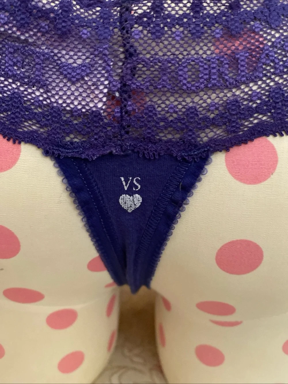 Victoria’s Secret NWT-D VTG ‘13 M Purple LoRise Tanga Thong Cheeky Bikini Panty